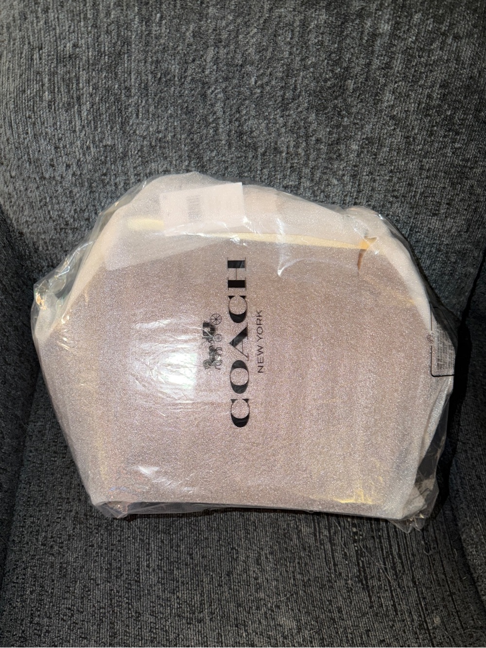 Coach Kisslock Frame Bag 27 in Brass/Warm Brown Suede & Refined Calf Leather NWT - Picture 8 of 14